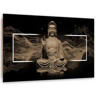 Obrázok panela Deco, postava meditácie Budhu - béžová