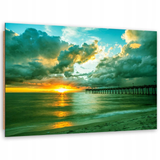Panel Deco, Pier a Sunset - 100x70