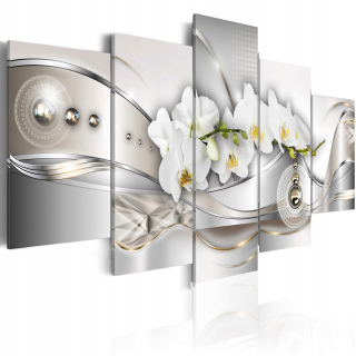 Obrázky kvety Orchida - moderná maľba 100x50