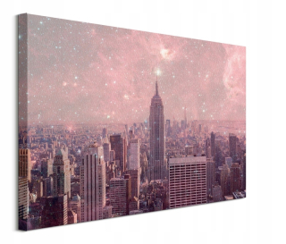 Plagát Bianca Green Stardust pokrývajúca architektúru NYC bez rámu 80 x 60 cm
