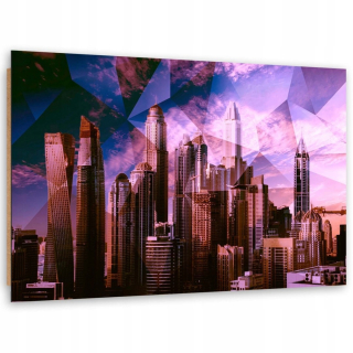 Deco Geometric Panel City 120x80