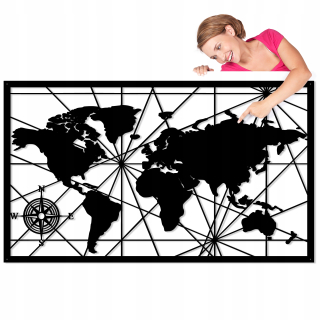 OBRAZOVÁ MAPA SVETA, DEKORÁCIA STENY PRELATÉ 3D XXL