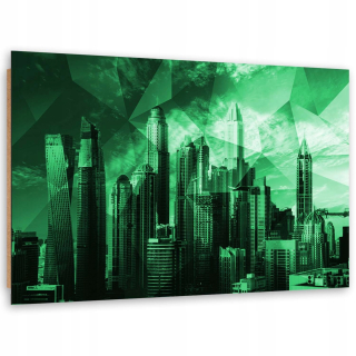 Panel 3D Picture Geometric City 90x60