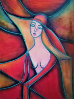 Maľovanie na plote „retrospektívne“ 60x80 cm