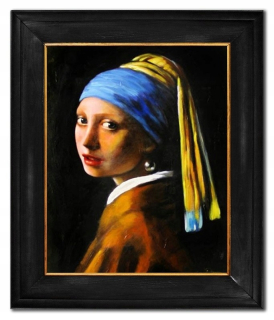 Olejomaľba dievča s perl- vermeer 58x68