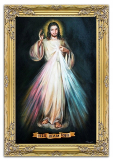 Olejový obrázok Ježišu, verím vám kópiu 75x105