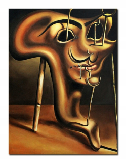 Olejový obraz mäkký auto -portrét ... S. DALI 90x120
