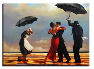 Ručne maľovaný olej natretý konektor vettriano 50x70