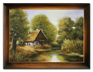 Ručne maľba olejomaľby - krajina 64x84