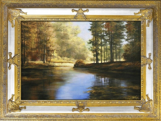 Olejové maľované plátno s krajinou 90x120