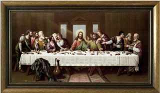 Posledný obrázok večere rámca 112x62cm
