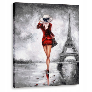 Parížska maľba vintage žena 100x120