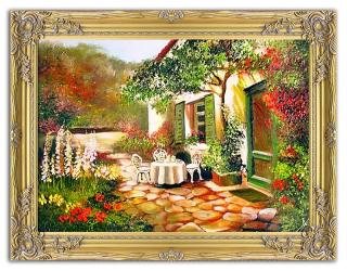 Picture Krajina - Cottage Oil Copy Canvas 63x84