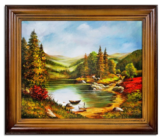 OBRAZOVÉ RUČNE MAĽOVANÉ KRAJINNÉ OLEJOVÉ PLÁTNO 53x64