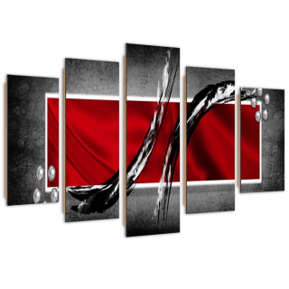 Päť -časový panel obrázku Deco, krokusy na Polan