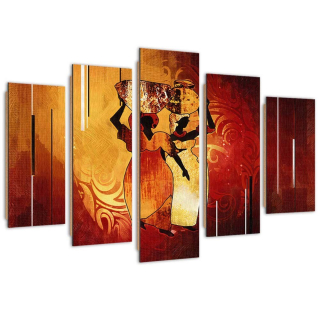 Päť -časový panel obrázkov Deco, Africké teplo