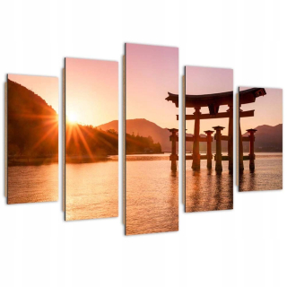 Päť -časový obrazový panel, Japonská krajina
