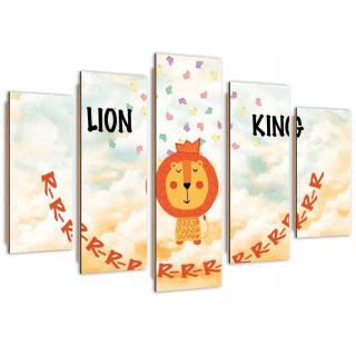 Päť -časový obrazový panel, Lion King - 200x