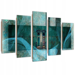 Päť -časový panel obrázka Deco, záhadné okno