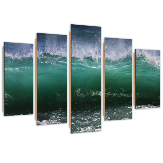 Päť -časový obrazový panel, drsná vlna -