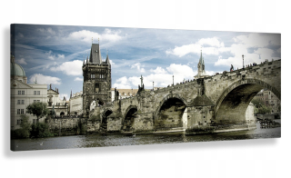 Obrázok Praga Most Panorama 170x70 na plátne