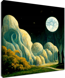Obrázok Lunar Mountain Space Krajina- 60 x 60 cm