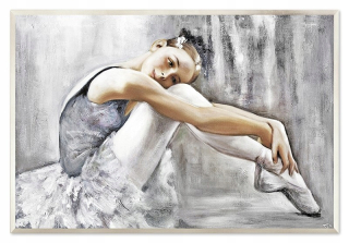 Ručne maľovaná balerína farba oleja 63x93