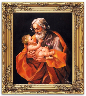 Ručne maľovaný obrázok józef z Nazaret 54x64