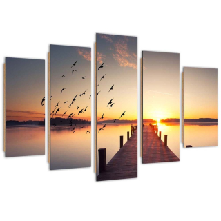 Päť -časový panel obrázku Deco, choďte po móle -