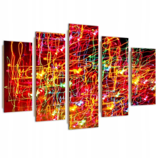 Päť -časový panel obrázkov Deco, mestské svetlá -