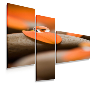 Obrázok Triptych 110x80 Stones Moderné kvapky