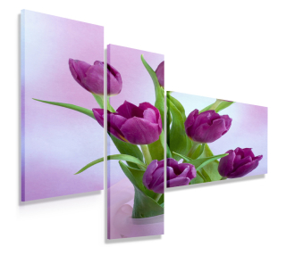 Obrázok moderných tulipánov Triptych 110x80