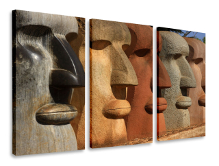 Triptych Image Stone Faces Triptych 120x80