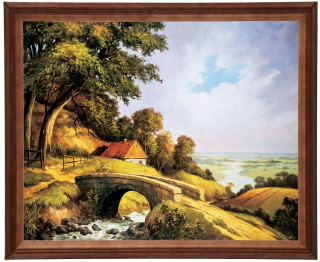 Obrázok v drevenom ráme 40x50 cm most most most
