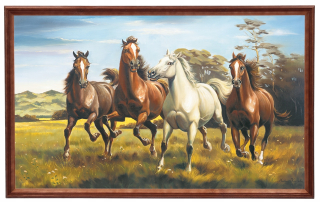 Obrázok v plagalerii rámu kone 67 x 107 cm