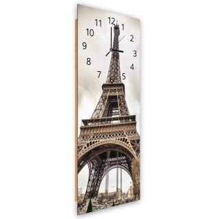 Obrázok s hodinovou vežou Eiffel 30x90