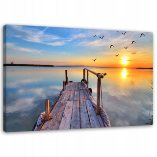Obrázok na moste Canvas na jazere 90x60