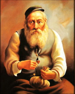 Žid s reprodukciou vrecka na plátne 20x25