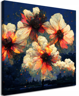 Obrázok Abstrakcia Flower Fireworks - 100 x 100 cm