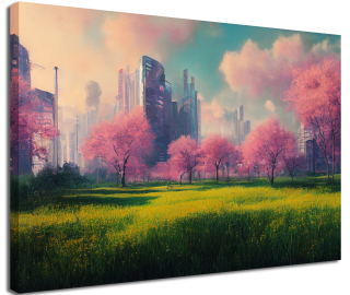 Obrázok Cyberpunk Landscape City - 80x120 cm