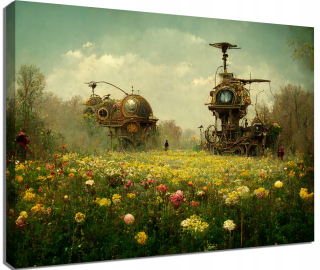 Obrázok Steampunk krajina úrody- 120 x 80 cm