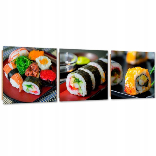 Obrázok 3 diely Deco Panel, farebné sushi 120x40