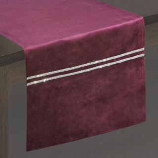 Behun na stol - Odtiene červenej farby, odtiene fialovej 180 x 35 cm