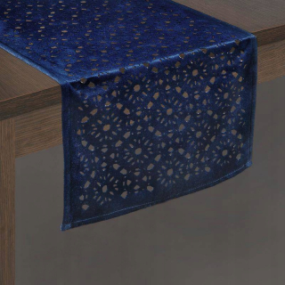 Behun na stol - Behúň odtiene modrej 140 x 33 cm
