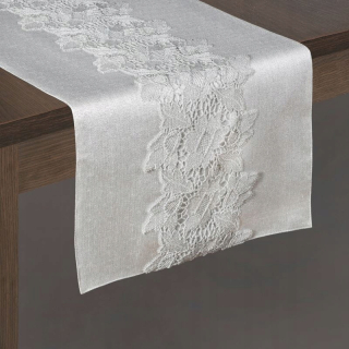 Behun na stol - Beige Tread, krém 180 x 35 cm