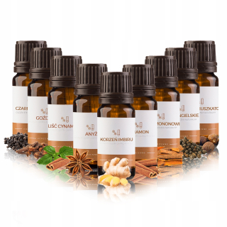 Éterické oleje sauny 5 x 10 ml pikantná súprava