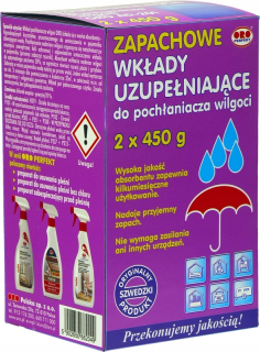 Pohlcovač vlhkosti - Oro vône doplnkového vložky 2x450g