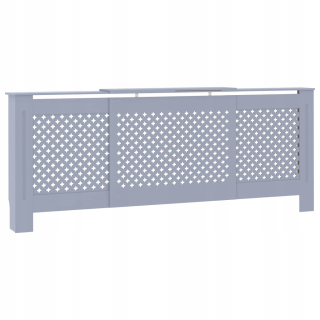 Pokrytie radiátora MDF 205 x 82 cm čierna