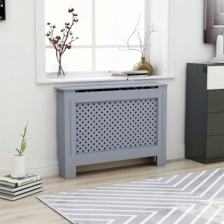 Kryt chladiča MDF 112 x 82 cm šedá