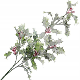 Vianočné ozdoby - Holly vetvy opúšťa ovocný smrek